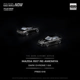 Mazda RX-7 (FD3S) RE-Amemiya (Dark Chrome) - Pop Race - 1:64 Modellauto 1/64