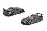 Mazda RX-7 (FD3S) RE-Amemiya (Dark Chrome) - Pop Race - 1:64 Modellauto 1/64