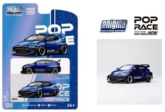 Toyota GR Yaris Pandem (Blau/Schwarz) - Pop Race - 1:64