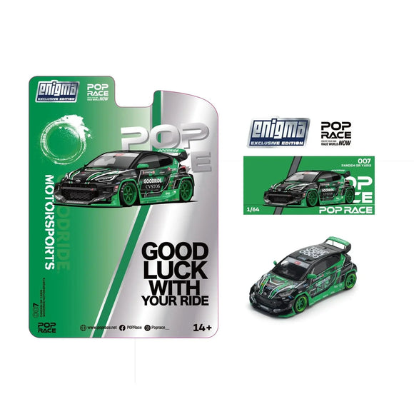 Toyota GR Yaris Pandem (Grün/Schwarz) - Pop Race - 1:64