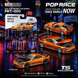 Toyota Supra Top Secret GT300 (Orange Chrome) - Pop Race - 1:64 Modellauto 1/64