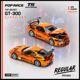 Toyota Supra Top Secret GT300 (Orange Chrome) - Pop Race - 1:64 Modellauto 1/64