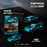RWB 930 (Teal Chrome) - Pop Race - 1:64 Modellauto 1/64