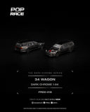 Nissan Stagea R34 (Dark Chrome) - Pop Race - 1:64 Modellauto 1/64