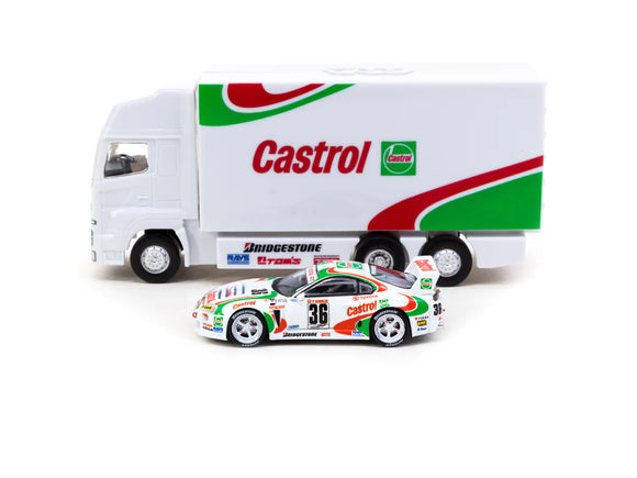 Toyota Supra GT JGTC 1995 M. Sekiya / M. Krumm with Plastic Truck Packaging - Tarmac Works - 1:64
