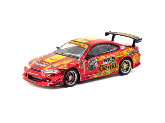 Nissan Silvia RS-2 HKS Hiper (Red Chrome) - Tarmac Works - 1:64