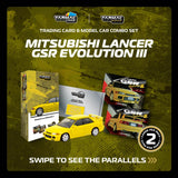 Mitsubishi Lancer GSR Evolution III (Yellow) with 1 card pack - Tarmac Works - 1:64