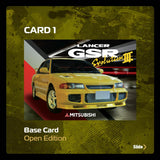 Mitsubishi Lancer GSR Evolution III (Yellow) with 1 card pack - Tarmac Works - 1:64