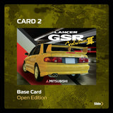 Mitsubishi Lancer GSR Evolution III (Yellow) with 1 card pack - Tarmac Works - 1:64