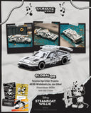 Toyota Sprinter Trueno AE86 Widebody by Jon Sibal Steamboat Willie + Trading Cards Combo Set - Tarmac Works - 1:64 (Copie) Modellauto 1/64