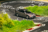 Mitsubishi Lancer GSR Evolution IV (Silver) with 1 card pack - Tarmac Works - 1:64 Modellauto 1/64