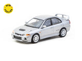 Mitsubishi Lancer GSR Evolution IV (Silver) with 1 card pack - Tarmac Works - 1:64 Modellauto 1/64