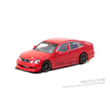 Toyota Aristo (JZS161) Vertex (Red) + Trading Cards Combo Set - Tarmac Works - 1:64 Modellauto 1/64