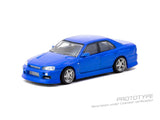 Nissan Skyline (ER34) URAS (Blue) - Tarmac Works - 1:64 Modellauto 1/64