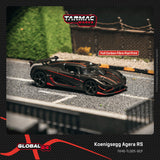 Koenigsegg Agera RS (Black Carbon Fiber/Red) - Tarmac Works - 1:64 Modellauto 1/64