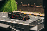 Koenigsegg Agera RS (Black Carbon Fiber/Red) - Tarmac Works - 1:64 Modellauto 1/64