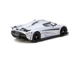 Koenigsegg Regera (Silver Metallic) + Trading Cards Combo Set - Tarmac Works - 1:64 Modellauto 1/64