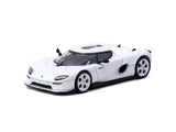 Koenigsegg CC850 (White) + Trading Cards Combo Set - Tarmac Works - 1:64 Modellauto 1/64