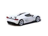 Koenigsegg CC850 (White) + Trading Cards Combo Set - Tarmac Works - 1:64 Modellauto 1/64