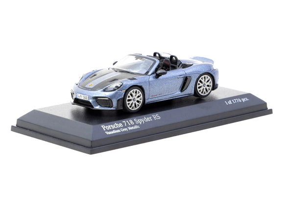 Porsche 718 Spyder RS (Vanadium Grey Metallic) - Minichamps x Tarmac Works - 1:64