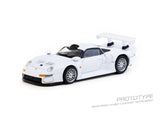 Porsche 911 GT1 (White) + Trading Cards Combo Set - Tarmac Works - 1:64 Modellauto 1/64