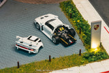 Porsche 911 GT1 (White) + Trading Cards Combo Set - Tarmac Works - 1:64 Modellauto 1/64