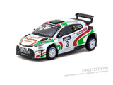 Toyota GR Yaris Rally2 British Rally Championship 2024 Champion Chris Ingram/Alex Kihurani - Tarmac Works x IXO - 1:64 Modellauto 1/64