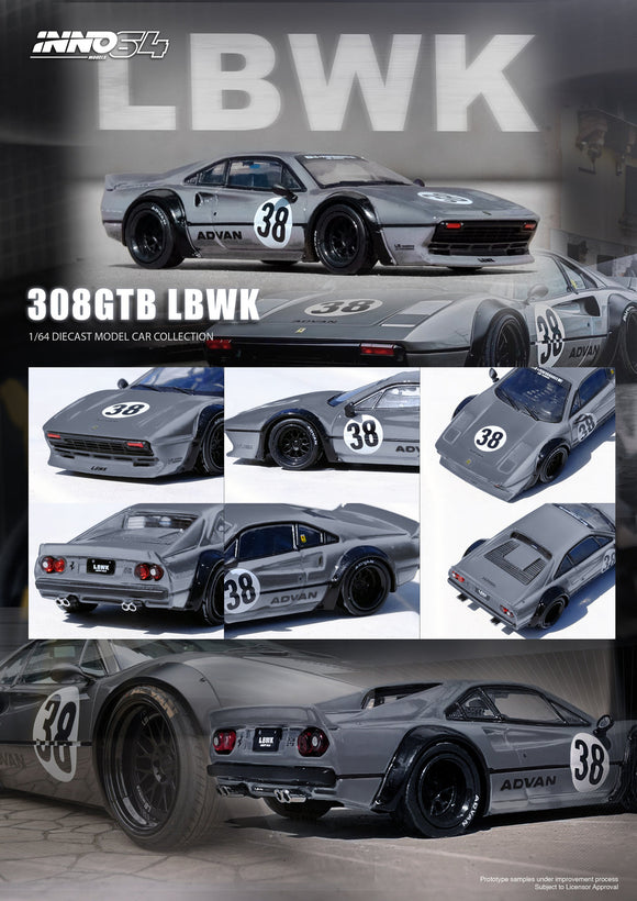 Ferrari 308 GTB Liberty Walk (Grey) - INNO64 - 1:64
