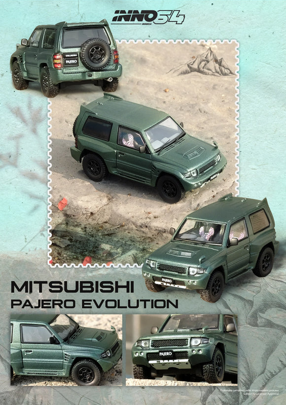 Mitsubishi Pajero Evolution (Satin Green) - INNO64 - 1:64