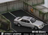 Mercedes-Benz W140 S600 (Silver) - Street Weapon - 1:64 Modellauto 1/64