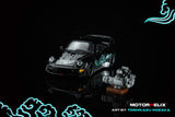 RWB 964 Silver-Fenix Art By Toshikazu Nozaka with Magnetic Air-Cooled Engine - MotorHelix - 1:64 Modellauto 1/64