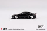 Nissan Silvia (S15) Rocket Bunny (RHD) (Black Pearl) - MINI GT - 1:64