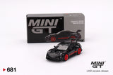 Porsche 911 (992) GT3 RS (LHD) (Black with Pyro Red) - MINI GT - 1:64