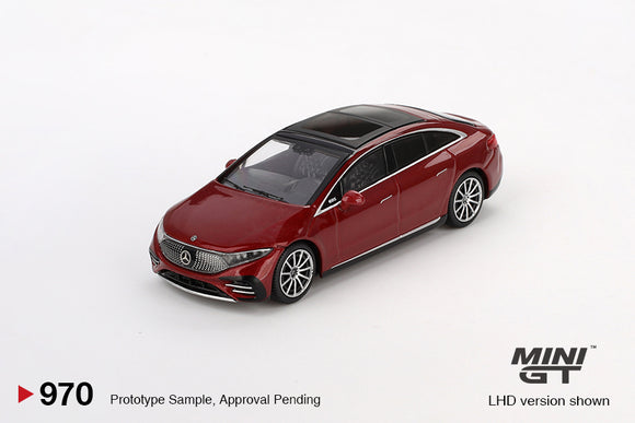 Mercedes-Benz EQS 580 4MATIC (LHD) (Red Metallic) - MINI GT - 1:64