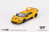 LB-Silhouette WORKS Lamborghini Murcielago GT EVO (LHD) (Yellow) - MINI GT - 1:64 Modellauto 1/64
