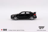 Honda Civic Type R 2023 with Advan GT Wheel (RHD) (Crystal Black Pearl) - MINI GT - 1:64