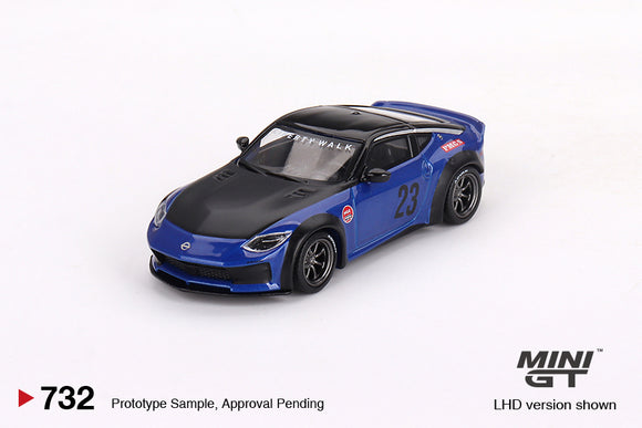 Nissan Z LB Nation Works (Seiran Blue) (LHD) - MINI GT - 1:64
