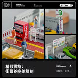 Japanese Style Parking Lot Miniature Scene - Black Box Diorama - 1:64 Modellauto 1/64