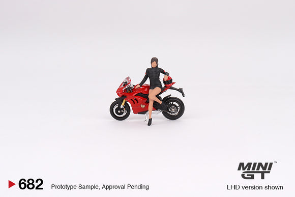 Ducati Panigale V4 S with Ducati Girl - MINI GT - 1:64