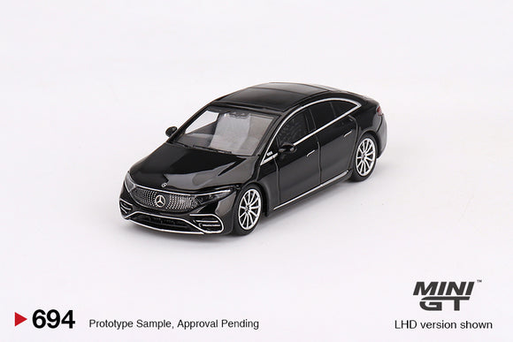 Mercedes-Benz EQS 580 4MATIC (LHD) (Black) - MINI GT - 1:64