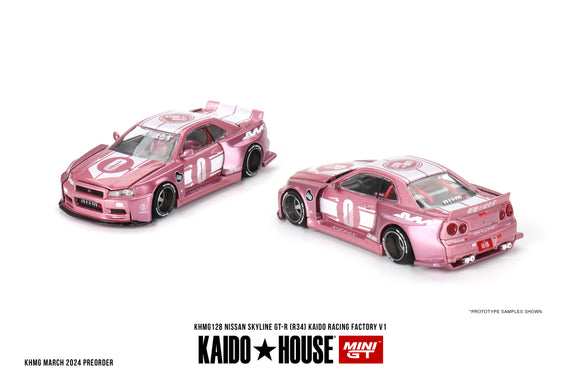 Nissan Skyline GT-R (R34) Kaido Racing Factory V1 - MINI GT - 1:64