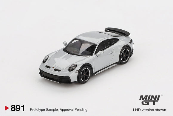 Porsche 911 (992) Dakar (LHD) (Ice Gray Metallic) - MINI GT - 1:64