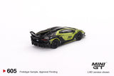 LB-Silhouette WORKS Lamborghini Aventador GT EVO (LHD) (Lime) - MINI GT - 1:64