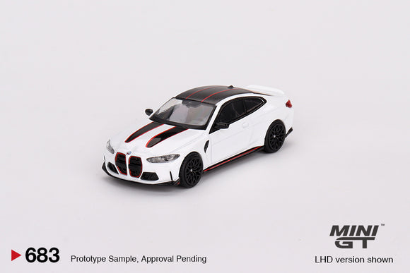 BMW M4 CSL (LHD) (Alpine White) - MINI GT - 1:64