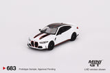 BMW M4 CSL (LHD) (Alpine White) - MINI GT - 1:64