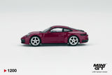 Porsche 911 (992.1) Rubystone Red 4 Car Set - MINI GT - 1:64 Modellauto 1/64