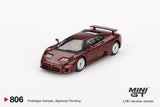 Bugatti EB110 GT (LHD) (Dark Red Metallic) - MINI GT - 1:64