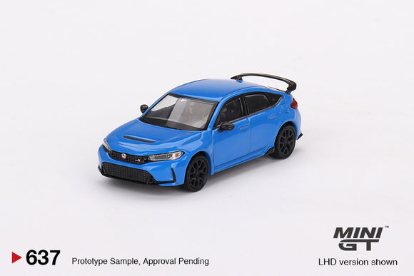 Honda Civic Type R 2023 (LHD) (Boost Blue Pearl) - MINI GT - 1:64