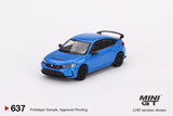Honda Civic Type R 2023 (LHD) (Boost Blue Pearl) - MINI GT - 1:64