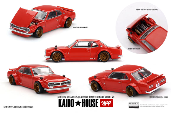 Nissan Skyline 2000 GT-R (KPGC10) Kaido Street V1 - MINI GT - 1:64